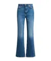 Rag & Bone Mediumblue Denim Flared Trousers In Blue