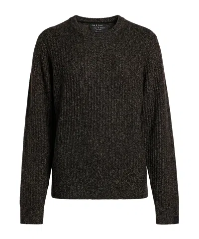 Rag & Bone Medium-weight Cashmere Knit Sweater In Black