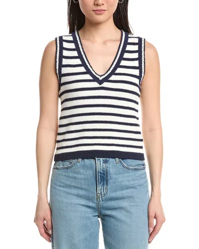 Rag & Bone Meghan Stripe Vest In White