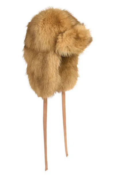 Rag & Bone Mel Faux Fur Trapper Hat In Camel