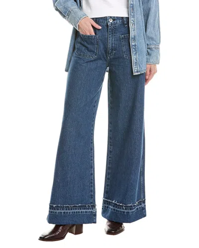Rag & Bone Melina Newnan Wide Leg Jean In Blue