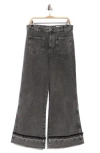 Rag & Bone Melina Patch Pockets Wide Leg Jeans In Gray