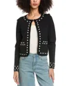 Rag & Bone Melo Embellished Cardigan In Black