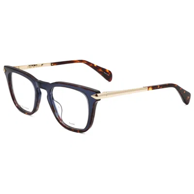 Rag & Bone Men's 48mm Blue Havana Opticals In Brown