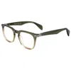 Rag & Bone Men's 49mm Green Opticals In Gray