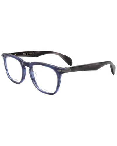 Rag & Bone Men's 49mm Optical Frames In Black