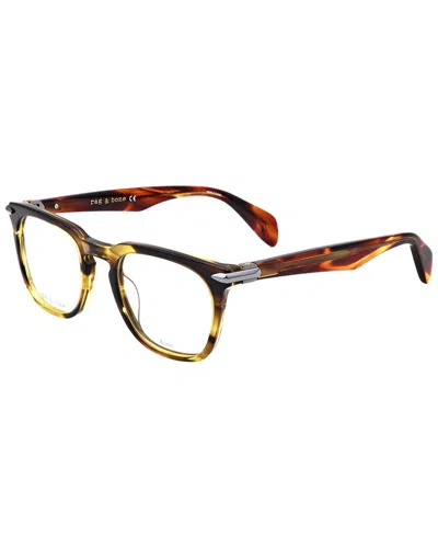 Rag & Bone Men's 49mm Optical Frames In Brown