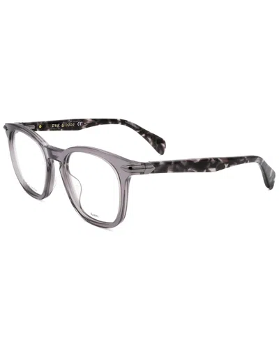 Rag & Bone Men's 50mm Optical Frames In Gray
