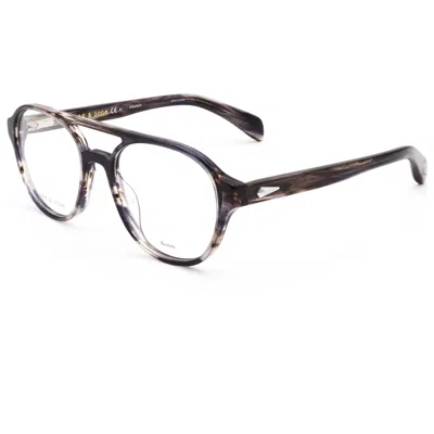 Rag & Bone Men's 51mm Grey Black Horn Opticals In Brown