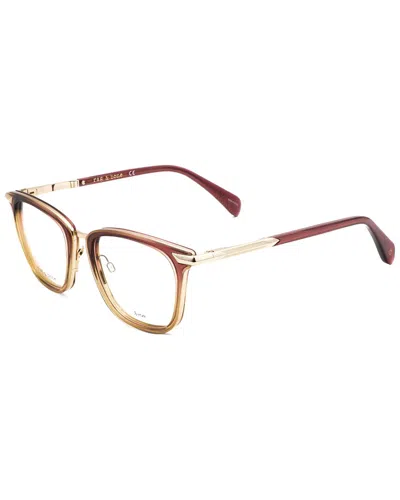 Rag & Bone Men's 51mm Optical Frames In Brown