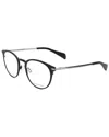 Rag & Bone Men's 51mm Optical Frames In Black