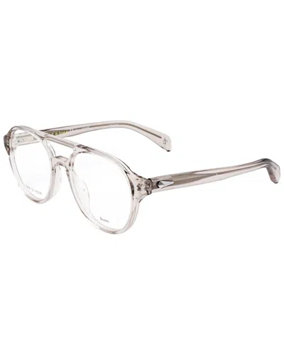 Rag & Bone Men's 51mm Optical Frames In Metallic