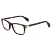 Rag & Bone Men's 53mm Dark Havana Opticals In Brown