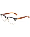 Rag & Bone Men's 53mm Optical Frames In Black