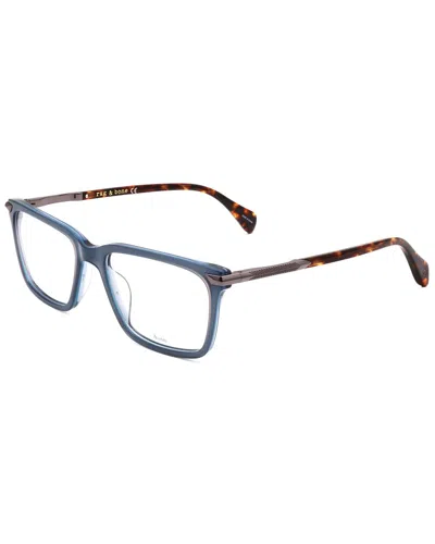 Rag & Bone Men's 54mm Optical Frames In Blue