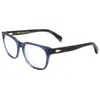 Rag & Bone Men's 55mm Blue Opticals In Blue