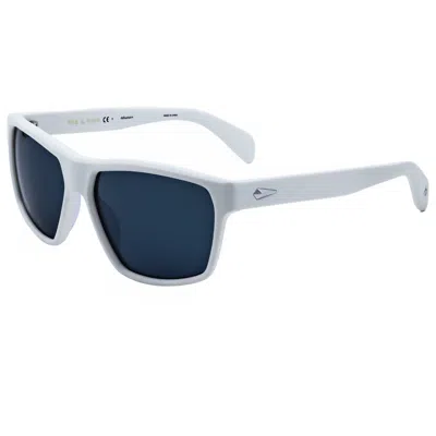 Rag & Bone Men's 58mm Matte White Sunglasses In Blue