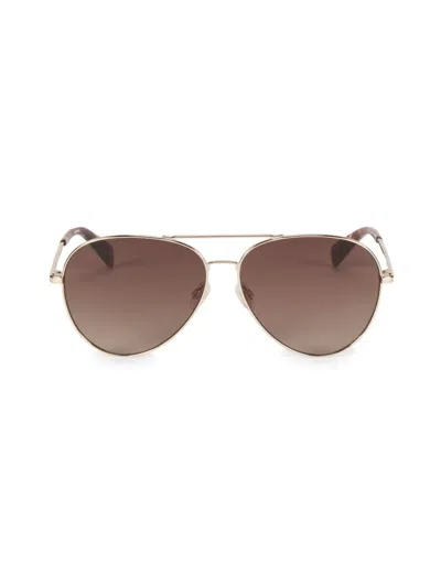 Rag & Bone Men's 59mm Aviator Sunglasses In Brown