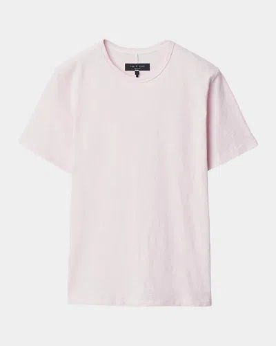 Rag & Bone Men & Apos;s Classic Flame Crewneck T-shirt In Pink
