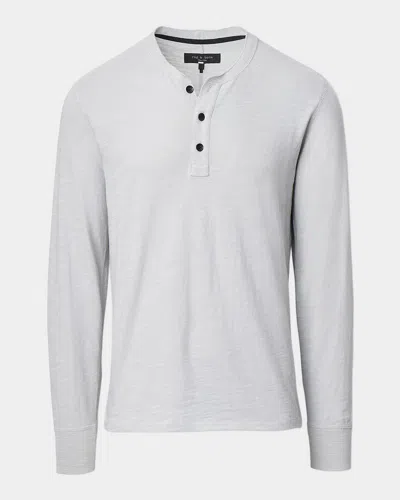 Rag & Bone Men & Apos;s Classic Flame Henley Long-sleeve T-shirt In White