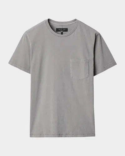 Rag & Bone Men & Apos;s Cotton Garment-dyed Pocket T-shirt In Granite