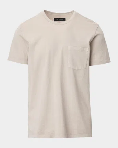 Rag & Bone Men & Apos;s Cotton Garment-dyed Pocket T-shirt In Gray