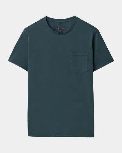 Rag & Bone Men & Apos;s Cotton Garment-dyed Pocket T-shirt In Hidden Fro