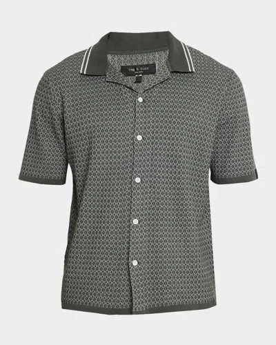 Rag & Bone Men & Apos;s Harvey Cotton-blend Short-sleeve Shirt In Green