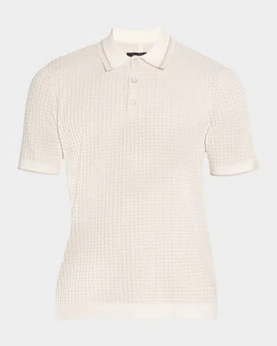 Rag & Bone Men & Apos;s Harvey Rib-knit Polo Shirt In Neutral