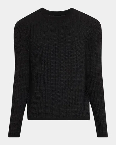 Rag & Bone Men & Apos;s Harvey Textured Knit Crewneck Top In Black