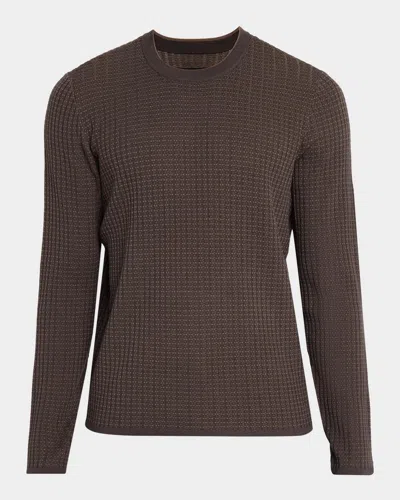 Rag & Bone Men & Apos;s Harvey Textured Knit Crewneck Top In Brown