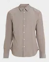 Rag & Bone Tomlin Stretch Dobby Button Front Shirt In Gray
