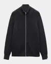 Rag & Bone Men's Andrew Cotton Ottoman Full-zip Sweater In Black