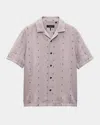 Rag & Bone Men's Avery Embroidered Linen Camp Shirt