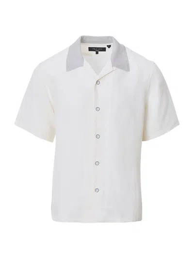 Rag & Bone Men's Avery Linen-blend Camp Shirt In Gray