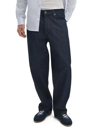 Rag & Bone Baggy Fit Authentic Rigid Jeans In Resin Rinse In Black