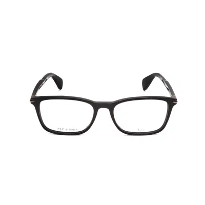 Rag & Bone Rag And Bone Men's Black Rectangular Eyeglass Frames Rnb7016-1