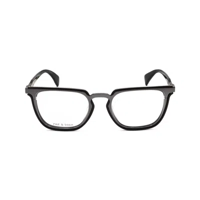 Rag & Bone Rag And Bone Men's Black Rectangular Eyeglass Frames Rnb7039