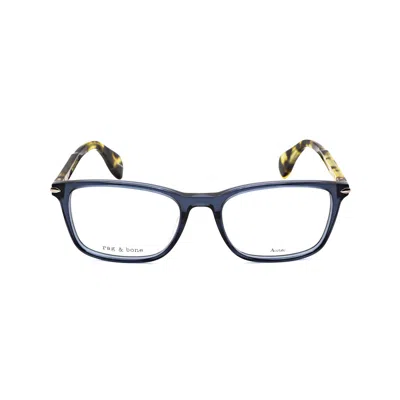 Rag & Bone Rag And Bone Men's Blue Rectangular Eyeglass Frames Rnb7016