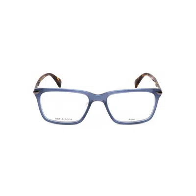 Rag & Bone Rag And Bone Men's Blue Rectangular Eyeglass Frames Rnb7043