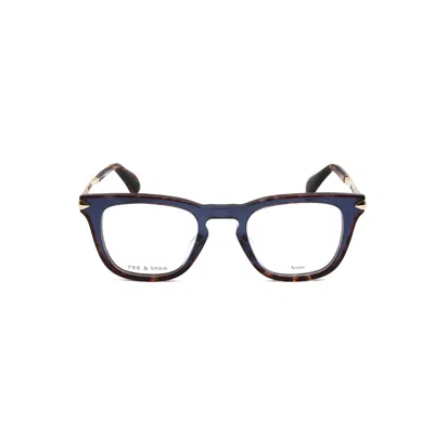 Rag & Bone Rag And Bone Men's Blue Rectangular Eyeglass Frames Rnb7048