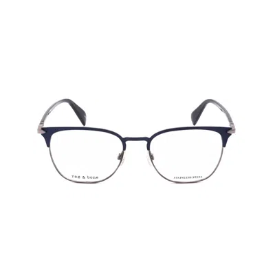 Rag & Bone Rag And Bone Men's Blue Rectangular Eyeglass Frames Rnb7057/g-1