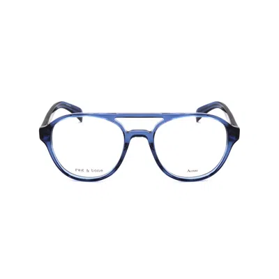 Rag & Bone Rag And Bone Men's Blue Round Eyeglass Frames Rnb7049/g