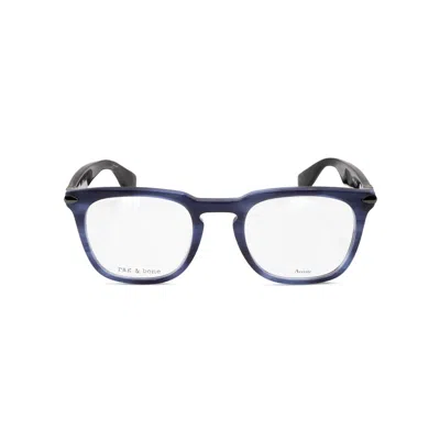 Rag & Bone Rag And Bone Men's Blue Square Eyeglass Frames Rnb7008-1