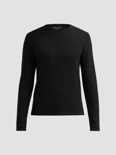 Rag & Bone Men's Brooks Merino Wool Crewneck Sweater In Black