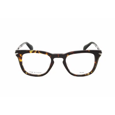 Rag & Bone Rag And Bone Men's Brown Rectangular Eyeglass Frames Rnb7048-1