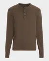 Rag & Bone Men's Classic Flame Henley Long-sleeve T-shirt In Black