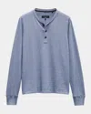 Rag & Bone Men's Classic Flame Henley Shirt In Blue