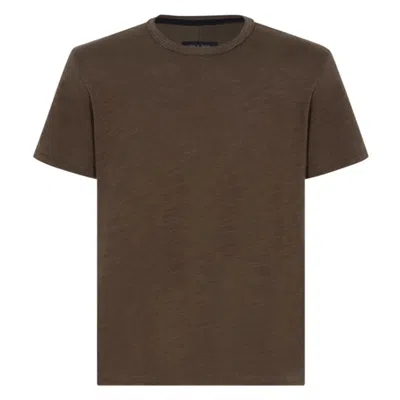 Rag & Bone Men's Classic Flame Short Sleeve Tee, Stonewall In Brown