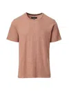 Rag & Bone Flame Classic Fit Short Sleeve Tee In Brown